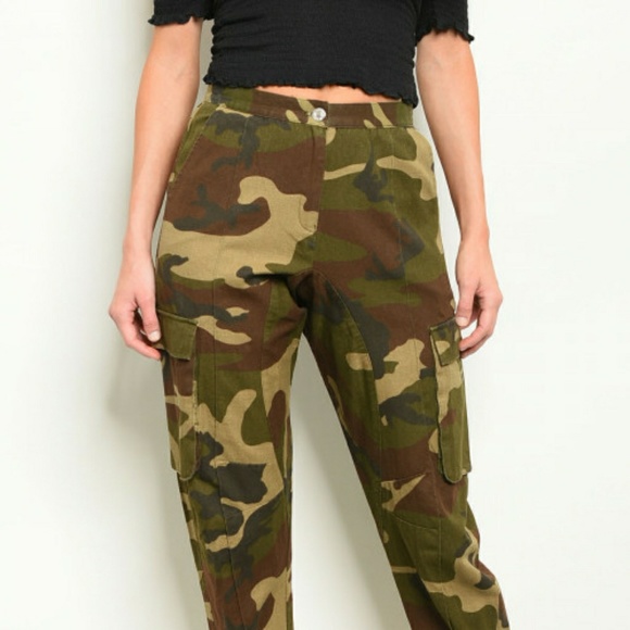 💥 OLIVE CAMOUFLAGE JOGGER PANTS - Picture 5 of 7